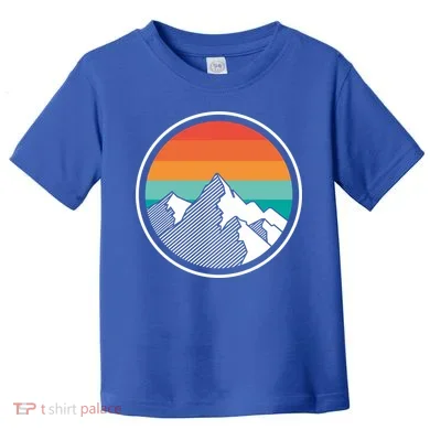 Retro Sunset Mountain Toddler T-Shirt
