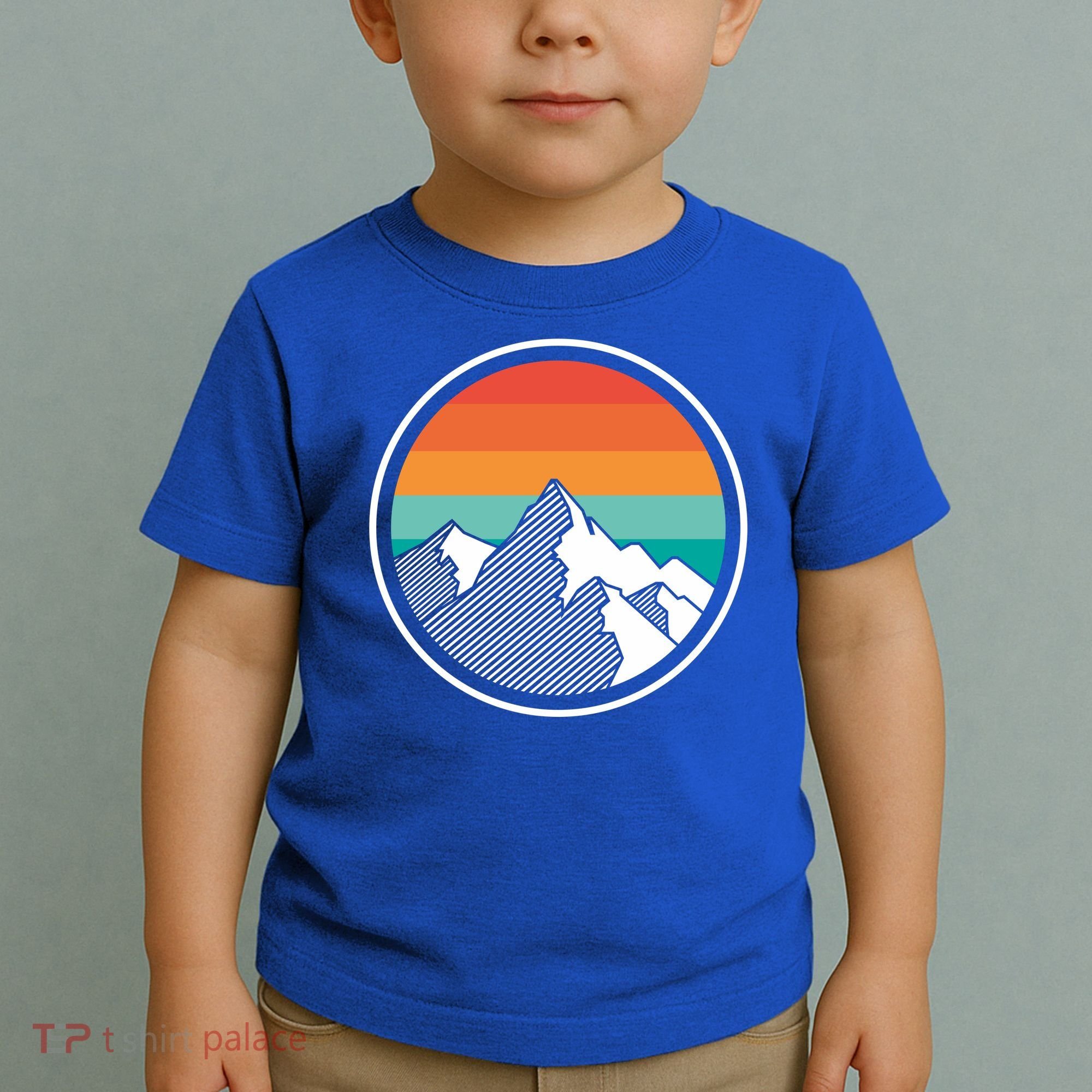 Retro Sunset Mountain Toddler T-Shirt