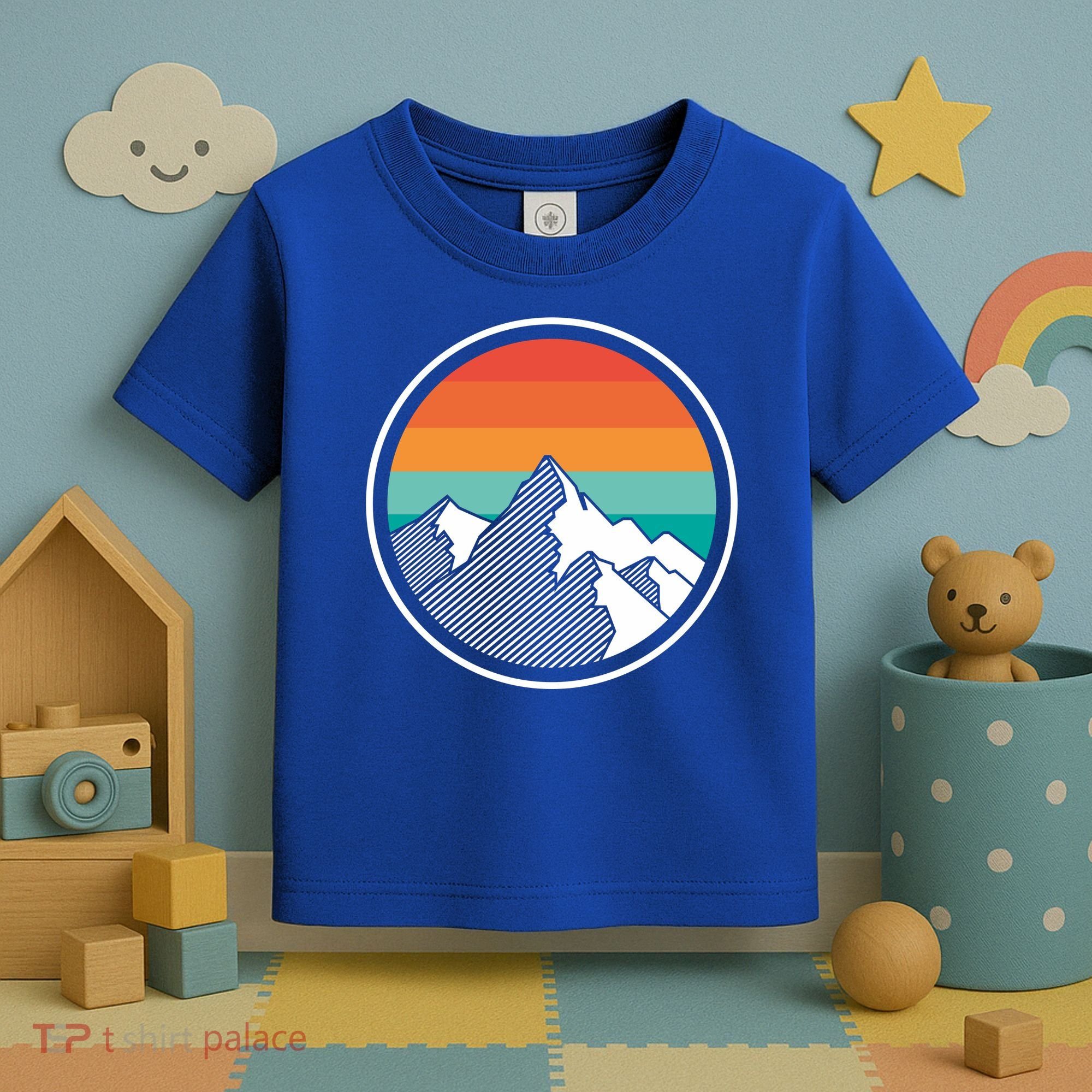 Retro Sunset Mountain Toddler T-Shirt