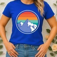 Retro Sunset Mountain Women's T-Shirt thumb 2