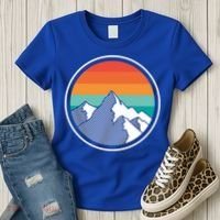 Retro Sunset Mountain Women's T-Shirt thumb 3