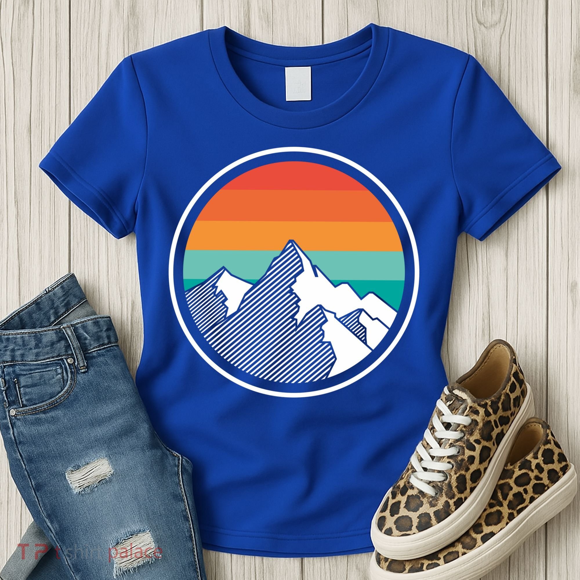 Retro Sunset Mountain Women's T-Shirt