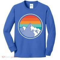 Retro Sunset Mountain Kids Long Sleeve Shirt thumb 0