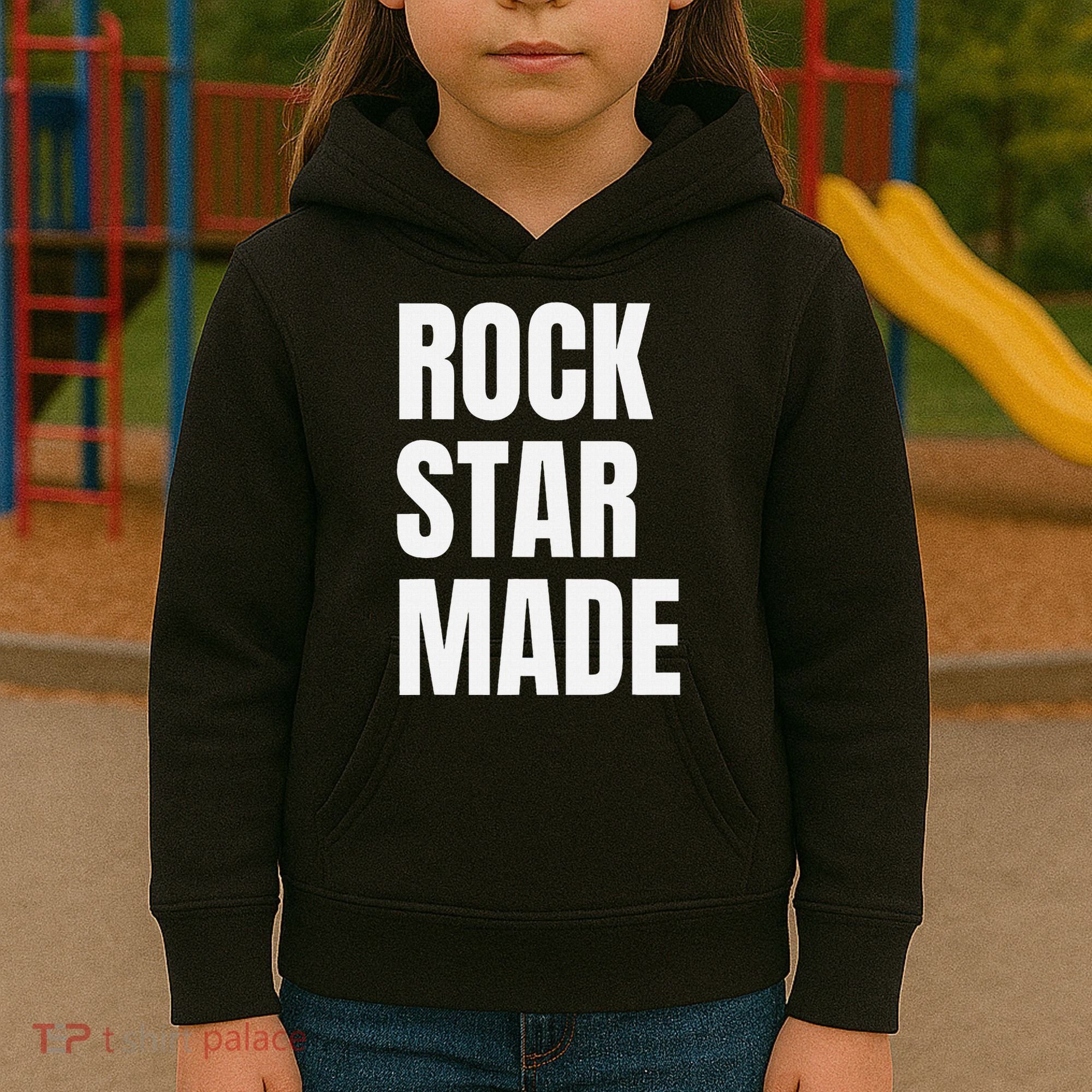 Rock Star Made Rockstar Made Rap Hip Hop Trap Kids Hoodie