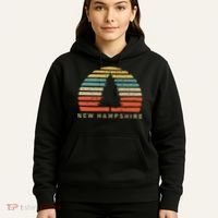 Retro Sunset New Hampshire Pine Tree Hoodie thumb 5