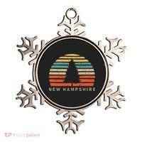 Retro Sunset New Hampshire Pine Tree Ornament thumb 0