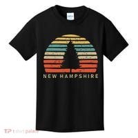 Retro Sunset New Hampshire Pine Tree Kids T-Shirt thumb 0