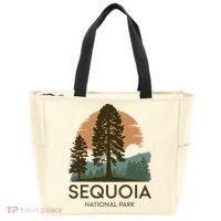 Retro Sequoia National Park Novelty Vacation Tree Minimalist Tote Bag thumb 0