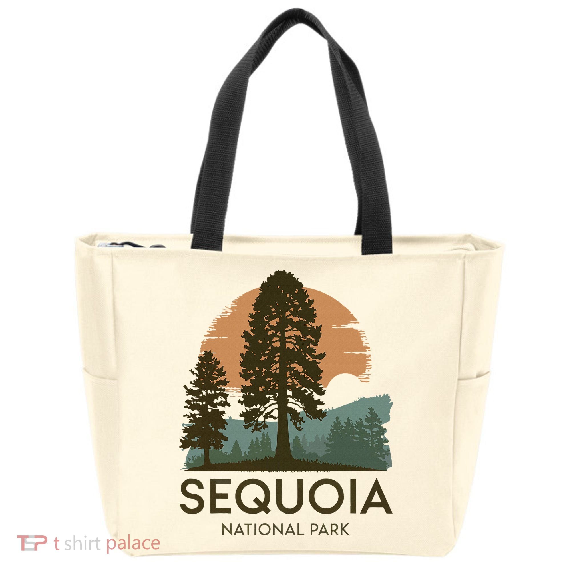 Retro Sequoia National Park Novelty Vacation Tree Minimalist Tote Bag