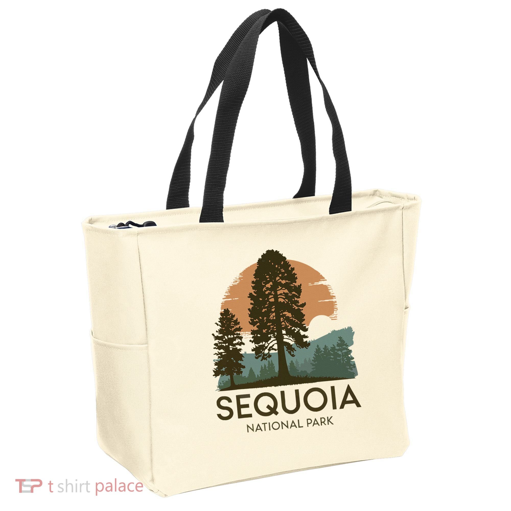 Retro Sequoia National Park Novelty Vacation Tree Minimalist Tote Bag