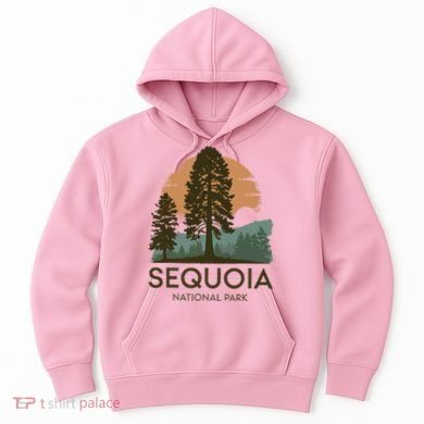 Retro Sequoia National Park Novelty Vacation Tree Minimalist Hoodie