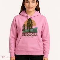 Retro Sequoia National Park Novelty Vacation Tree Minimalist Hoodie thumb 5