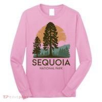 Retro Sequoia National Park Novelty Vacation Tree Minimalist Long Sleeve Shirt thumb 0