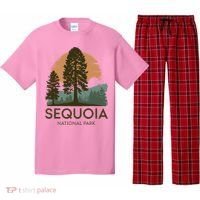 Retro Sequoia National Park Novelty Vacation Tree Minimalist Pajama Set thumb 0