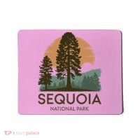 Retro Sequoia National Park Novelty Vacation Tree Minimalist Mousepad thumb 0