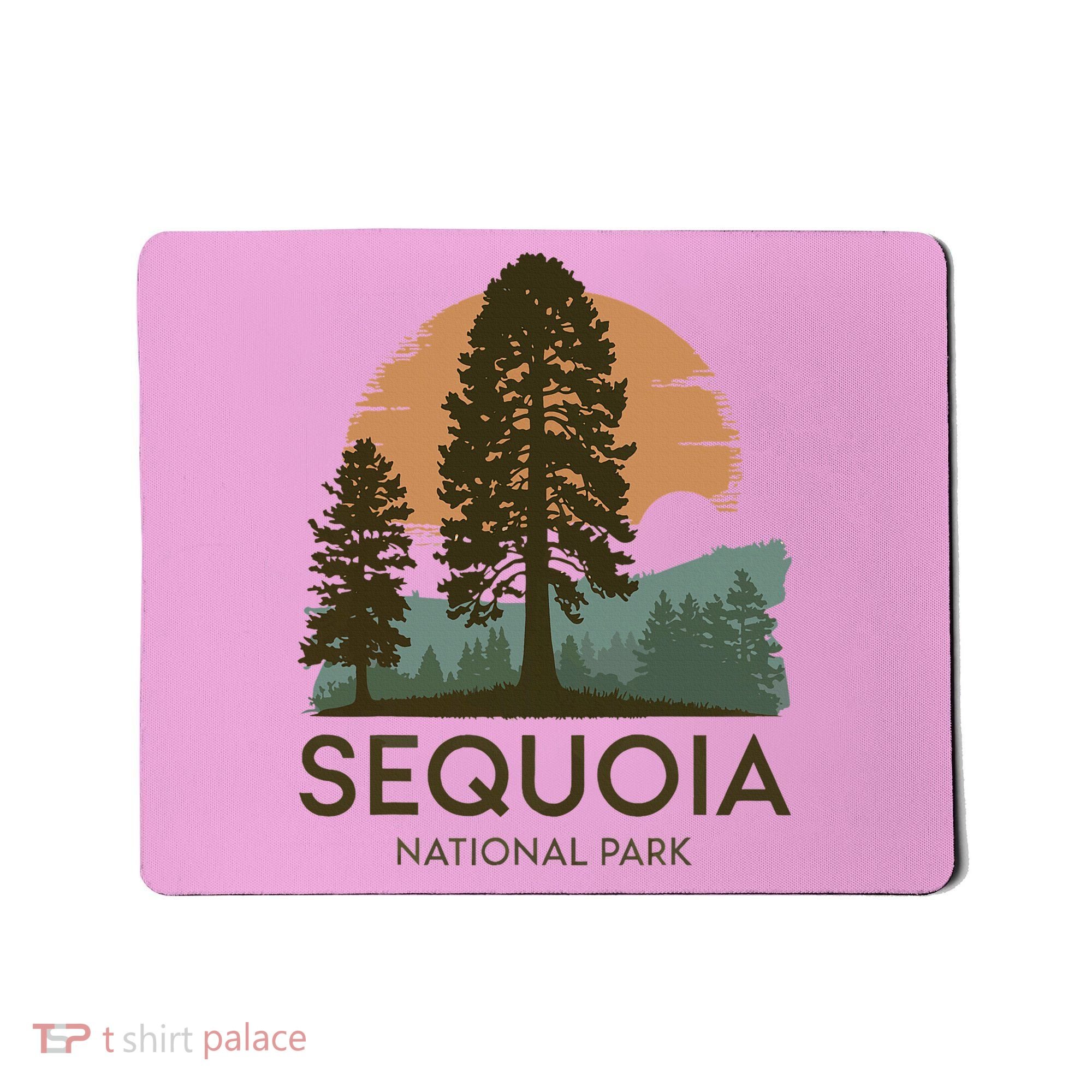 Retro Sequoia National Park Novelty Vacation Tree Minimalist Mousepad