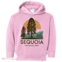 Retro Sequoia National Park Novelty Vacation Tree Minimalist Toddler Hoodie thumb 0