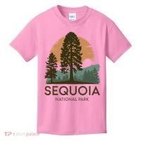 Retro Sequoia National Park Novelty Vacation Tree Minimalist Kids T-Shirt thumb 0