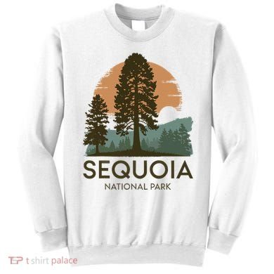 Retro Sequoia National Park Novelty Vacation Tree Minimalist Sweatshirt