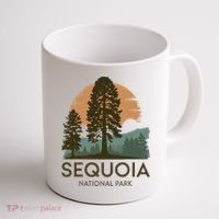 Retro Sequoia National Park Novelty Vacation Tree Minimalist Coffee Mug thumb 1