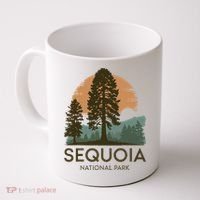 Retro Sequoia National Park Novelty Vacation Tree Minimalist Coffee Mug thumb 0