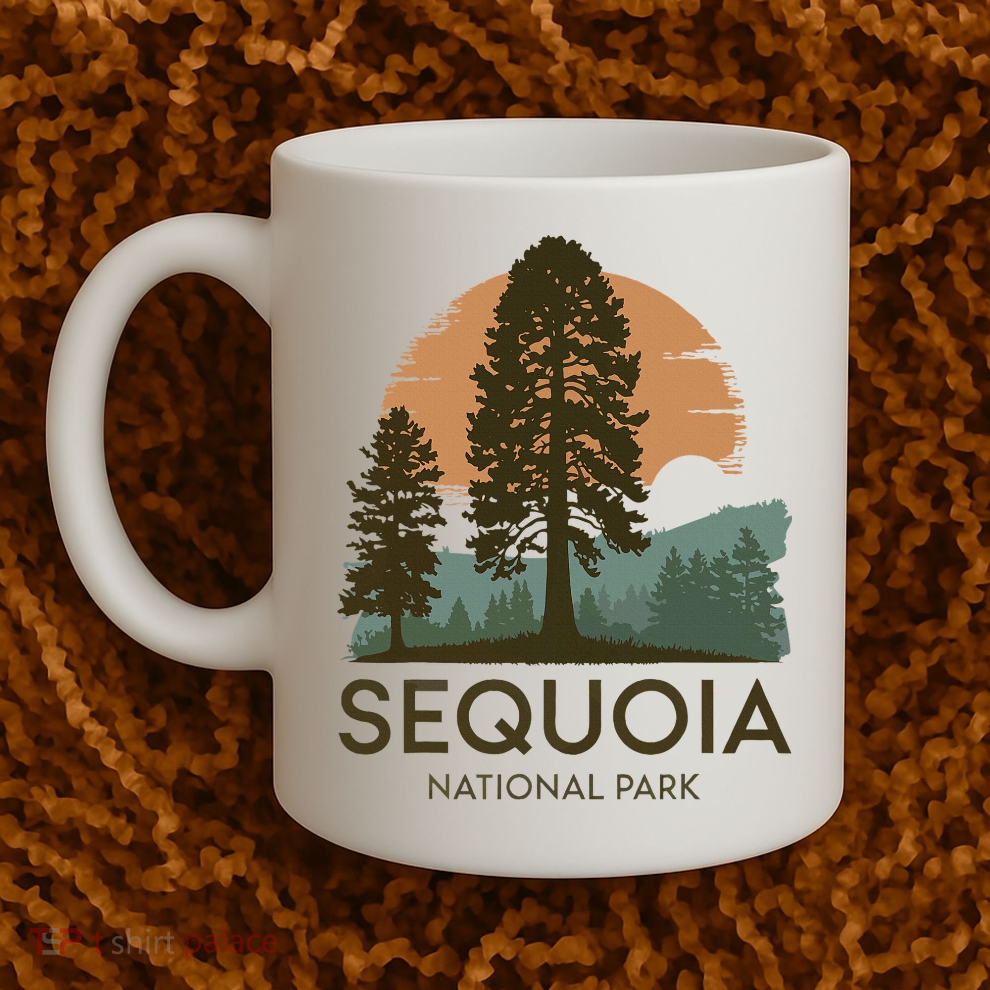 Retro Sequoia National Park Novelty Vacation Tree Minimalist Coffee Mug