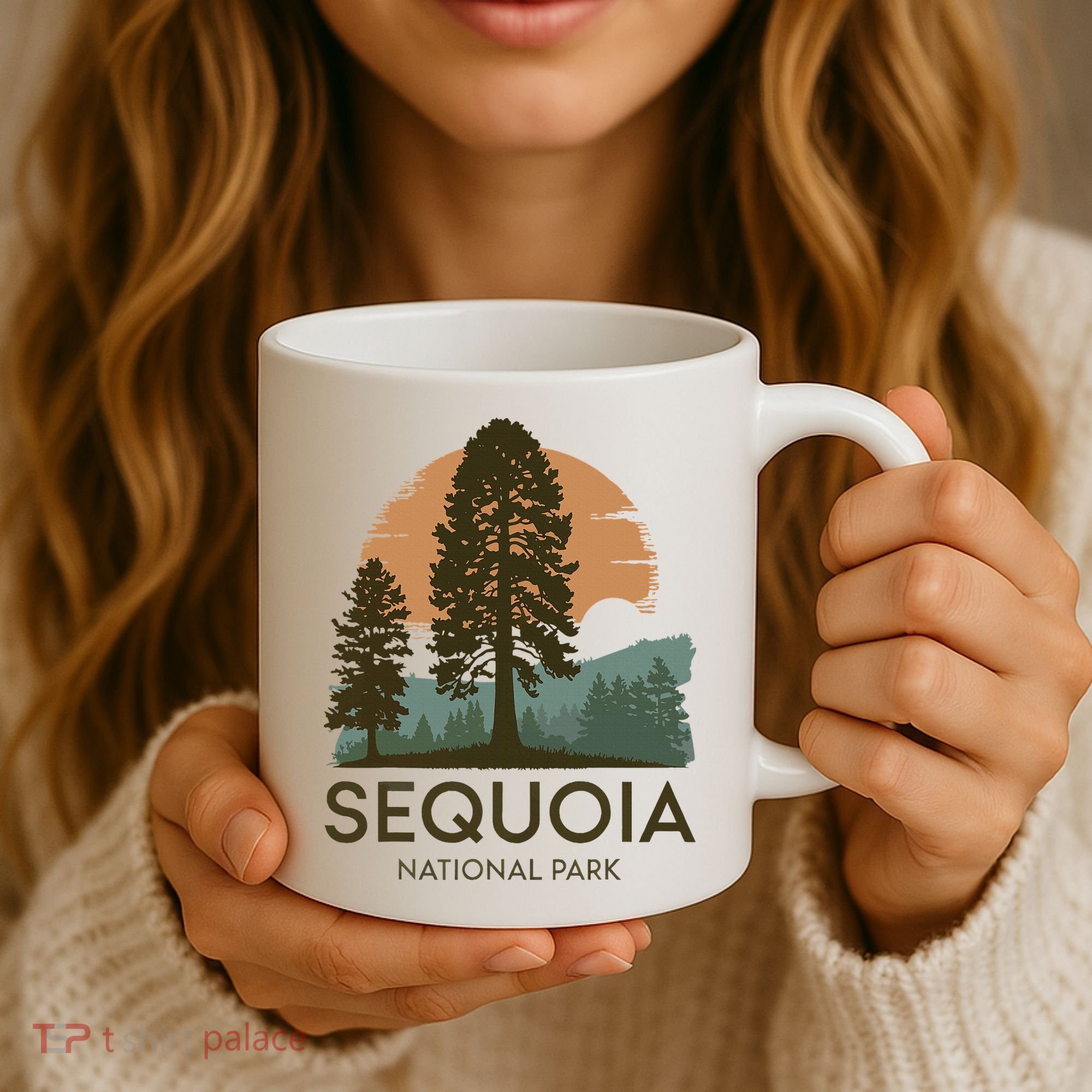 Retro Sequoia National Park Novelty Vacation Tree Minimalist Coffee Mug