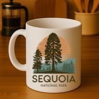 Retro Sequoia National Park Novelty Vacation Tree Minimalist Coffee Mug thumb 4