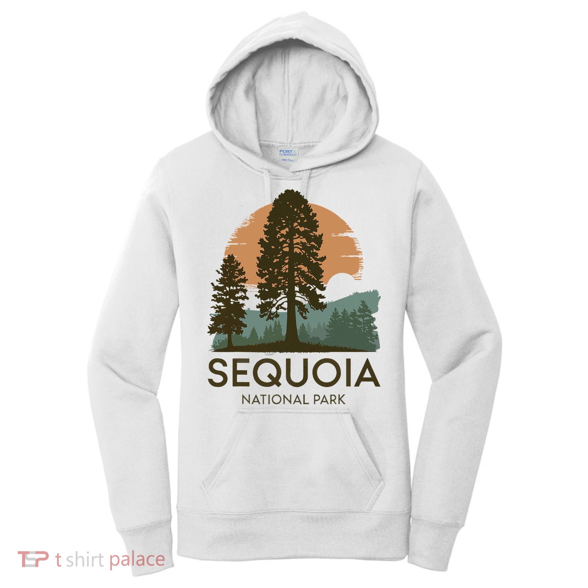 Retro Sequoia National Park Novelty Vacation Tree Minimalist Women's Hoodie