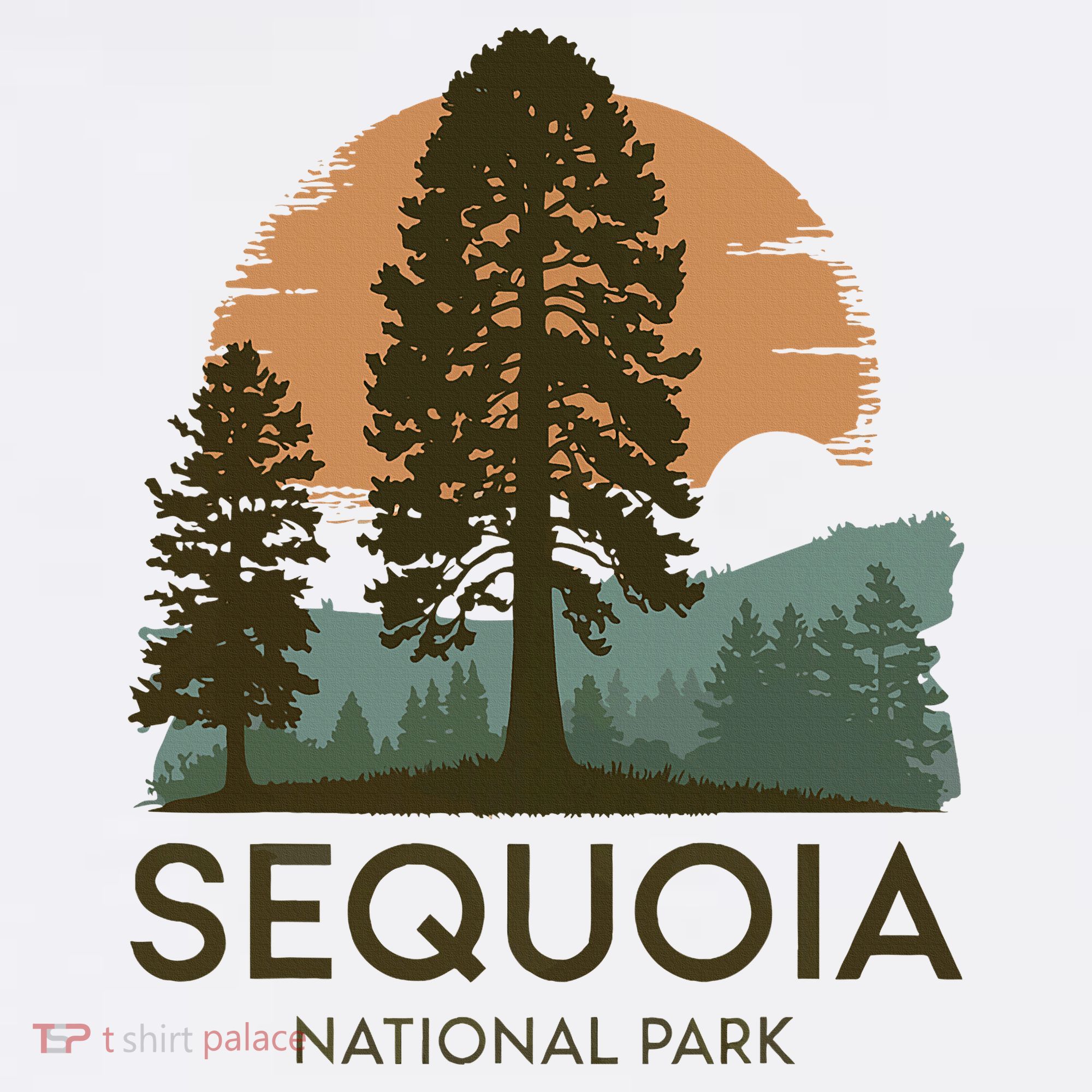 Retro Sequoia National Park Novelty Vacation Tree Minimalist Women's Hoodie