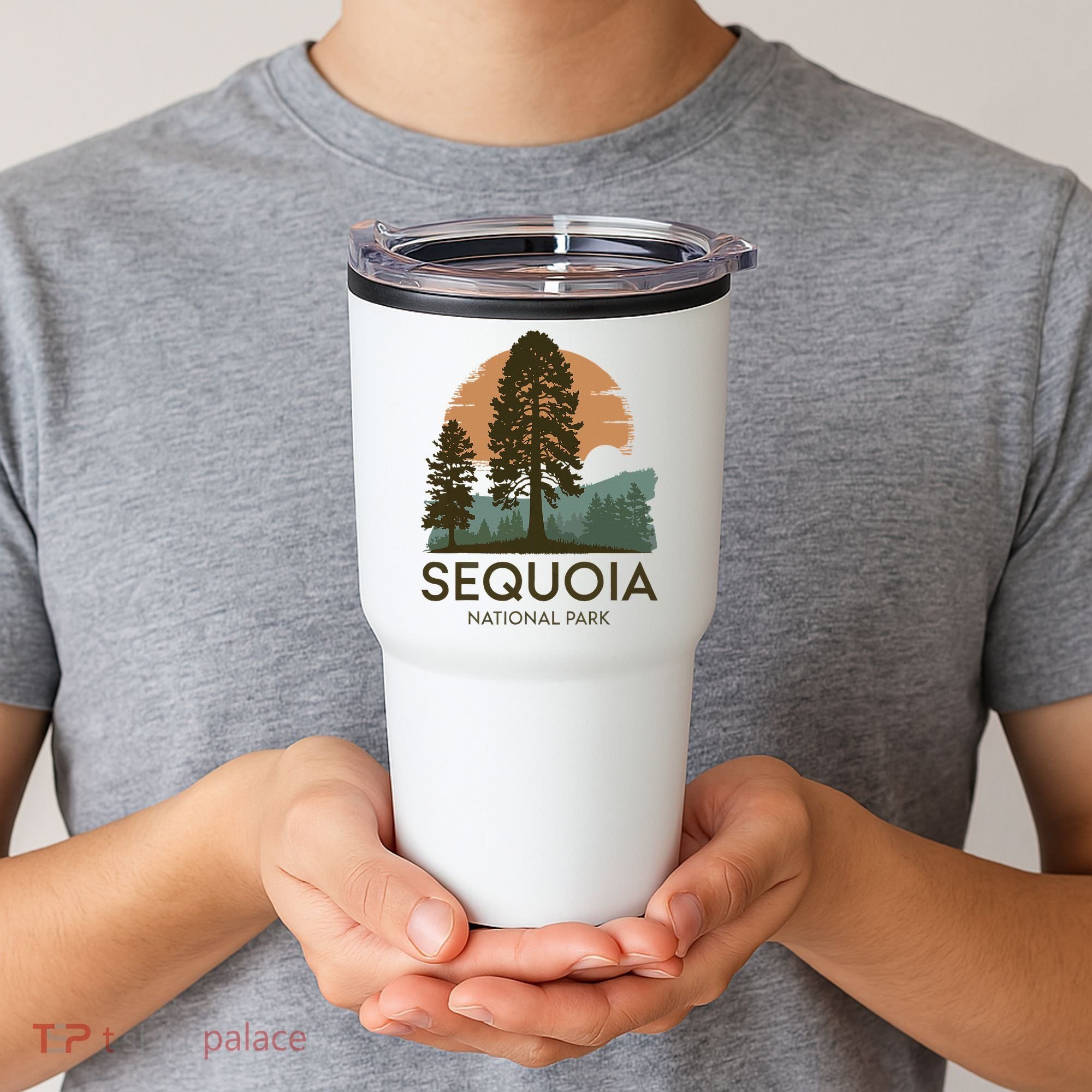 Retro Sequoia National Park Novelty Vacation Tree Minimalist Tumbler