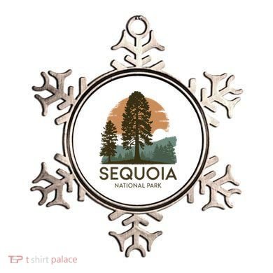 Retro Sequoia National Park Novelty Vacation Tree Minimalist Ornament