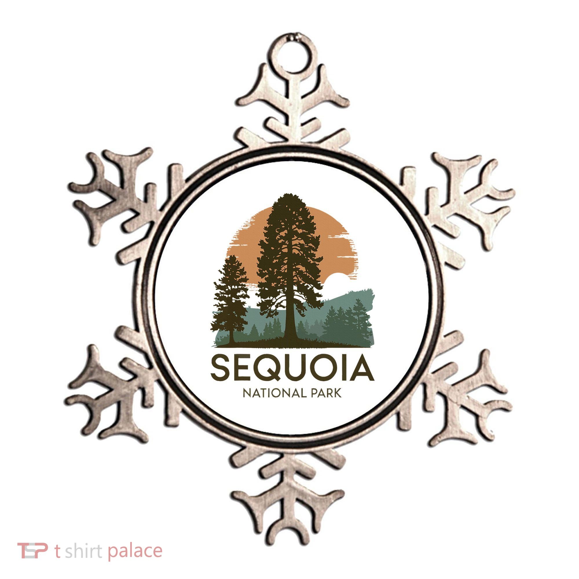 Retro Sequoia National Park Novelty Vacation Tree Minimalist Ornament