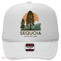 Retro Sequoia National Park Novelty Vacation Tree Minimalist Hat thumb 0