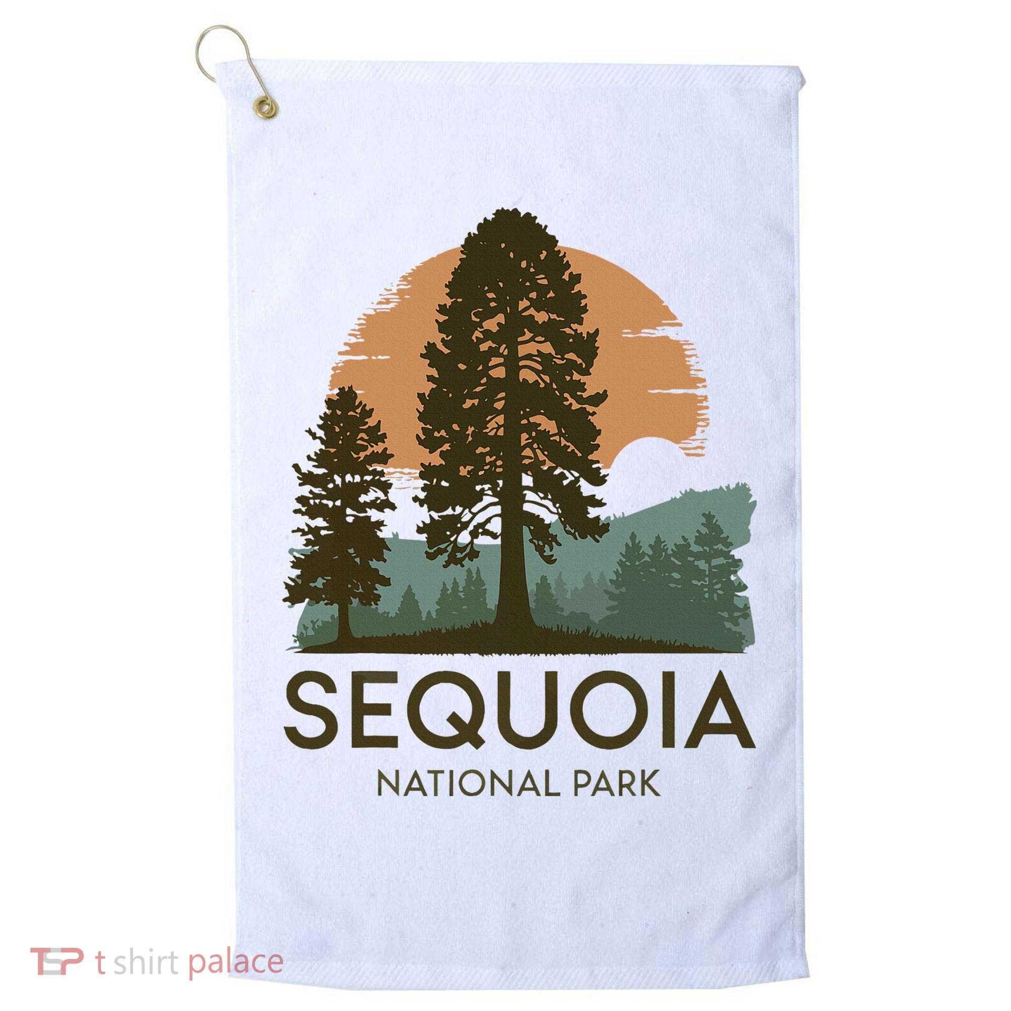 Retro Sequoia National Park Novelty Vacation Tree Minimalist Golf Towel