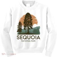Retro Sequoia National Park Novelty Vacation Tree Minimalist Kids Sweatshirt thumb 0