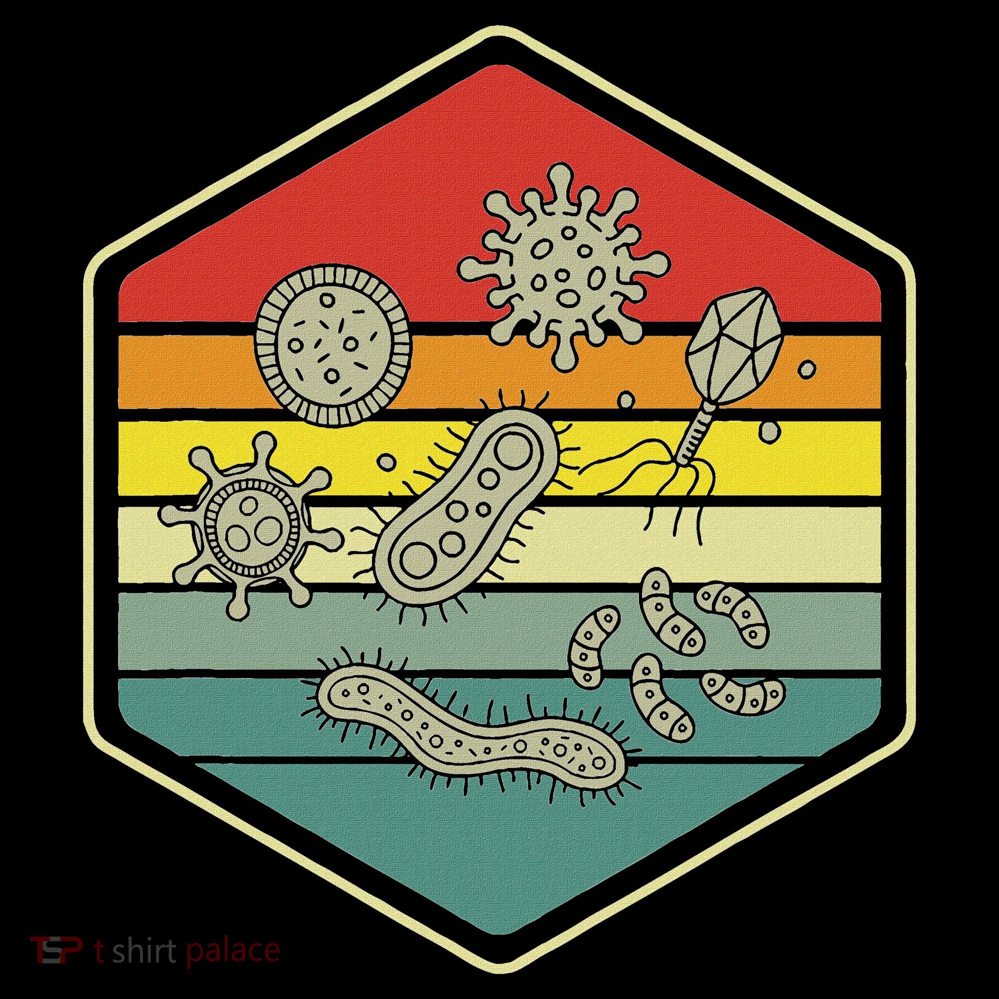 Retro Science Nerd Gift Microbiology Bacteria Biology Hoodie