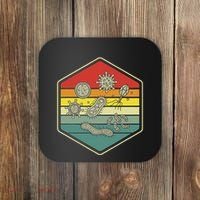 Retro Science Nerd Gift Microbiology Bacteria Biology Coaster thumb 0