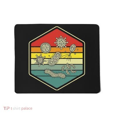 Retro Science Nerd Gift Microbiology Bacteria Biology Mousepad
