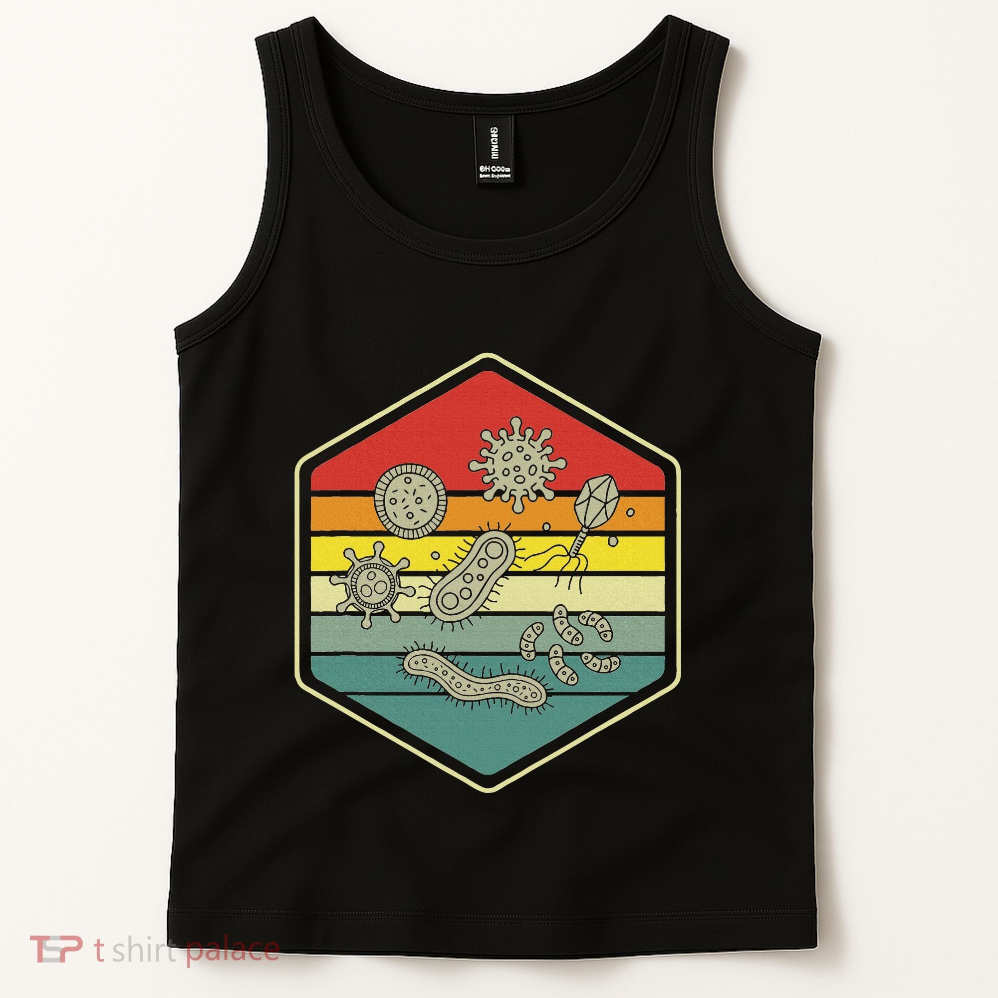 Retro Science Nerd Gift Microbiology Bacteria Biology Tank Top