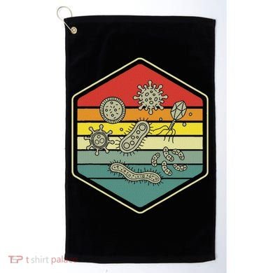 Retro Science Nerd Gift Microbiology Bacteria Biology Golf Towel