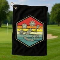Retro Science Nerd Gift Microbiology Bacteria Biology Golf Towel thumb 1