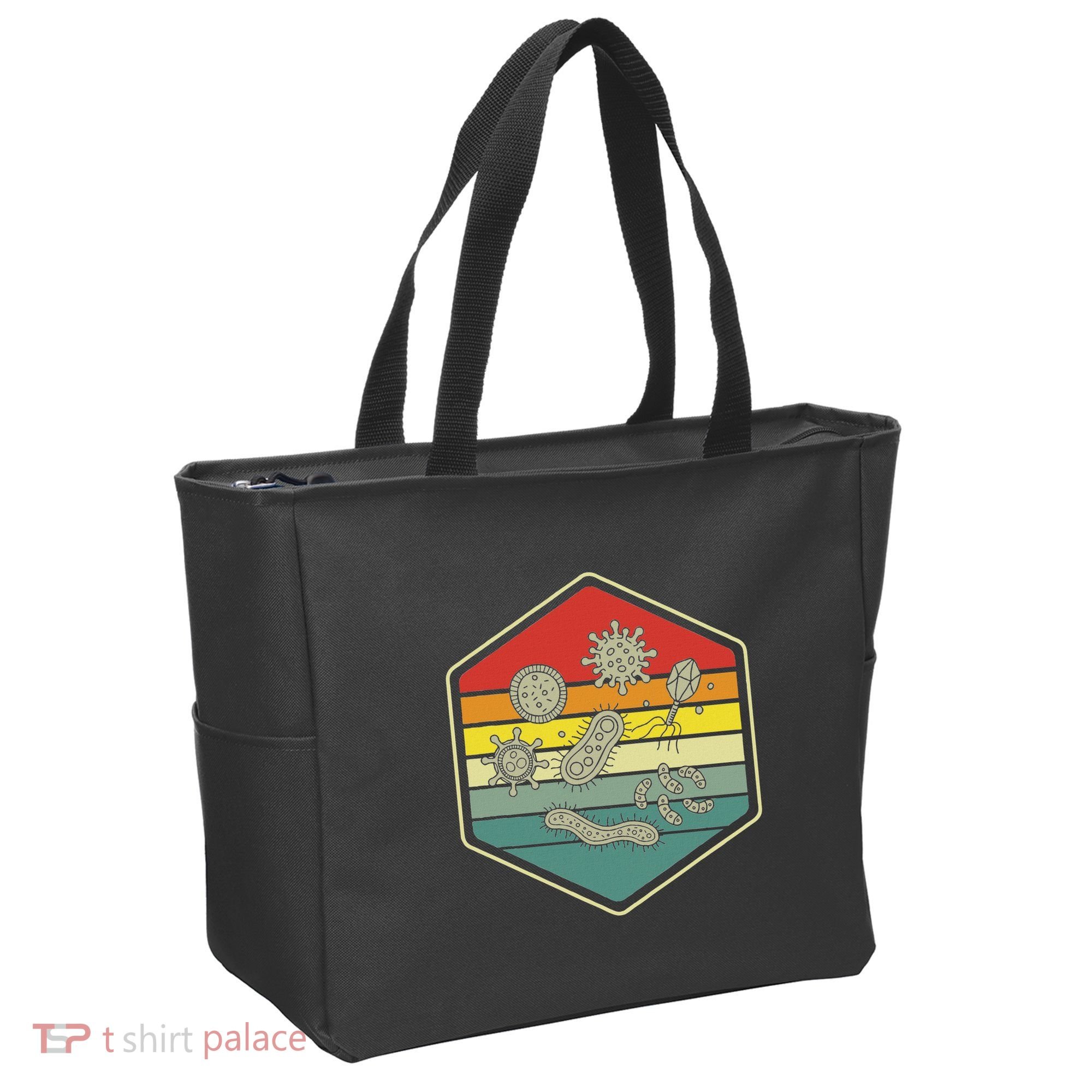 Retro Science Nerd Gift Microbiology Bacteria Biology Tote Bag