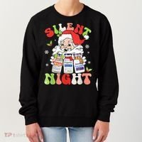 Retro Silent Night Icu Nurse Christmas Intensive Care Unit Women's Sweatshirt thumb 0