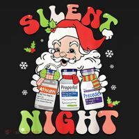 Retro Silent Night Icu Nurse Christmas Intensive Care Unit Women's Hoodie thumb 2