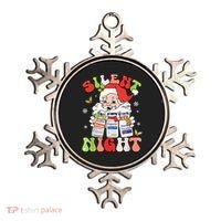 Retro Silent Night Icu Nurse Christmas Intensive Care Unit Ornament thumb 0