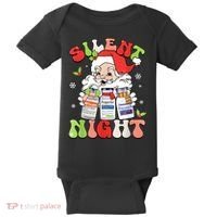Retro Silent Night Icu Nurse Christmas Intensive Care Unit Baby Bodysuit thumb 0