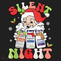 Retro Silent Night Icu Nurse Christmas Intensive Care Unit Hat thumb 2