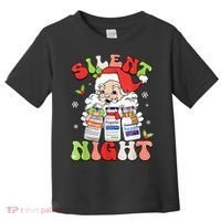 Retro Silent Night Icu Nurse Christmas Intensive Care Unit Toddler T-Shirt thumb 0