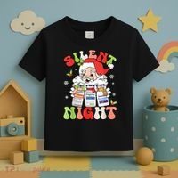 Retro Silent Night Icu Nurse Christmas Intensive Care Unit Toddler T-Shirt thumb 3